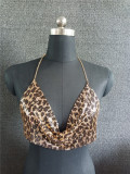 Manufacturer's direct sales of new nightclub AliExpress hot selling metal chain sequin suspender strapless top