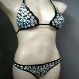 New Diving Fabric Diamond Bikini Neoprene Handsewn Diamond Swimsuit Imported Diamond Swimsuit