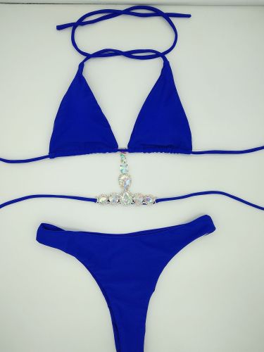 New Diamond Bikini Swimsuit Manufacturer Direct Sales Popular European and American Sexy Diamond Accessories Bikini