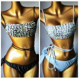 New Bikini Manufacturer Direct Sales Amazon Exclusive Stitching Bikini Swimwear Nightclub Stitching Bikini