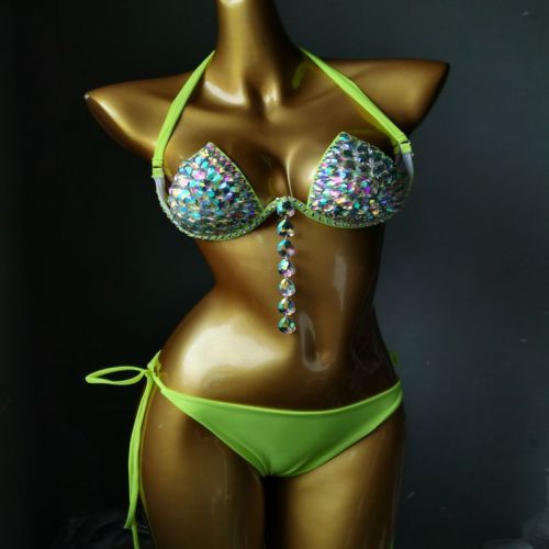 New Steel Cup Bikini Diamond Bikini Swimsuit Crystal Bikini Stitched Diamond Bikini