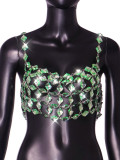 Cross border supply of European and American AliExpress in the summer of 2023, hot selling nightclubs, sexy gemstone suspender, hollowed out top