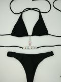New Diamond Bikini Swimsuit Manufacturer Direct Sales Popular European and American Sexy Diamond Accessories Bikini