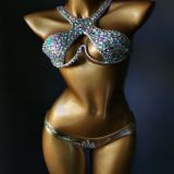 New sexy one-piece bikini swimsuit manufacturer direct sales eBay AliExpress hand sewn diamond split bikini