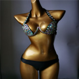 Steel tray hard cup bikini diamond bikini crystal bikini sewn diamond bikini nightclub uniform