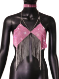 Spring New Nightclub AliExpress Hot selling Metal Ties, Sequin Sling, Women's Wear Bra Top