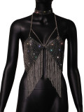 Spring New Nightclub AliExpress Hot selling Metal Ties, Sequin Sling, Women's Wear Bra Top