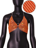 Cross border eBay fashion European and American women's clothing, Amazon popular flash diamond mesh sexy super flash two-piece set skirt 1190