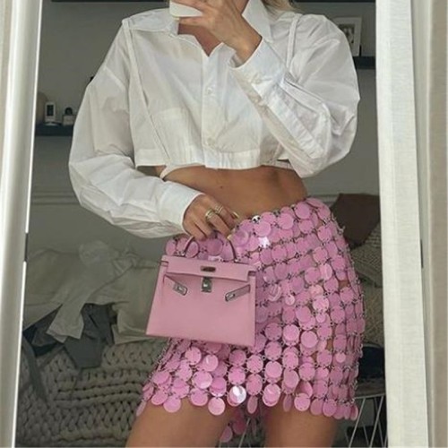 Manufacturer's direct sales across Europe and America, Amazon, new punk style sexy street shot pearl half skirt