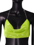 Manufacturer's direct sales of new nightclub AliExpress hot selling metal chain sequin suspender top 615
