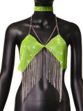 Spring New Nightclub AliExpress Hot selling Metal Ties, Sequin Sling, Women's Wear Bra Top