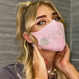 Cross mirror Amazon foreign trade women's clothing pop jewelry hot diamond printed mask sun proof dust mask