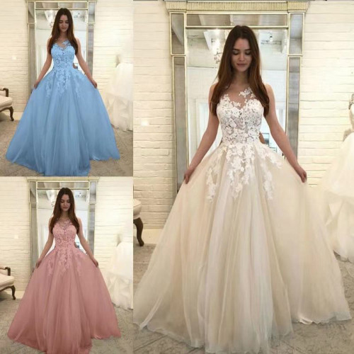 New wedding dresses for cross-border foreign trade in Europe and America, Amazon sexy lace wedding dresses, three color dresses