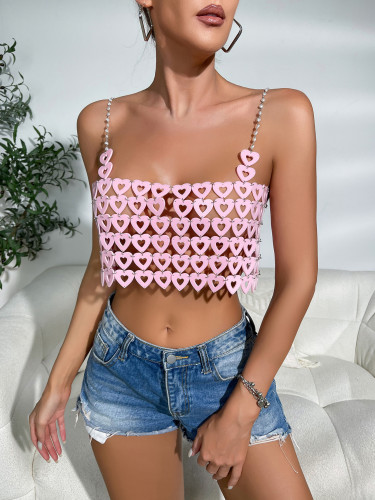 New product from Europe and America, popular on Amazon AliExpress, sexy nightclub, acrylic love backless vest