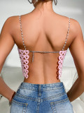 New product from Europe and America, popular on Amazon AliExpress, sexy nightclub, acrylic love backless vest