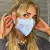 Cross mirror Amazon foreign trade women's clothing pop jewelry hot diamond printed mask sun proof dust mask