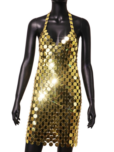 Cross border supply from Europe and America, hot selling on AliExpress in summer 2022, sexy sequin sequins, suspender dresses