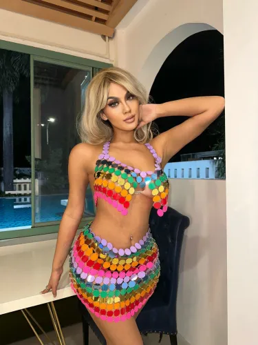 Pearl colored eBay hot selling nightclub sexy suspender with backless handcrafted splicing suspender set