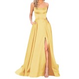 European and American bridesmaids wear long dresses that look slimmer, off the shoulder girlfriends, Amazon fashion bridesmaids evening dresses