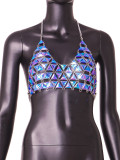 New European and American product Amazon AliExpress hot selling sexy nightclub metal gemstone backless vest