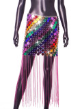 New Cross border Amazon Nightclub Acrylic Mirror Handmade Colorful Sexy Tassel Skirt
