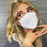 Cross mirror Amazon foreign trade women's clothing pop jewelry hot diamond printed mask sun proof dust mask
