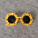 Sunflowers, round children's sunglasses, small daisy shaped party sunglasses, jelly colored baby decorative eyes