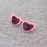 Children's Love Diamond Sunglasses Fashion Peach Heart Children's Sunglasses Personalized Handmade Sunglasses