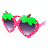 Cartoon Strawberry Children's Sunglasses with Pineapple Shape Decorative Sunglasses for Boys and Girls Strawberry Glasses 3001