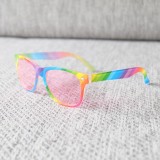 New Retro Rice Nail Rainbow Children's Sunglasses Colorful Glasses Fashion Advertising Gift Promotion Sunglasses in Stock Batch