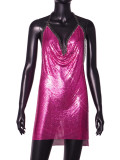 Cross border AliExpress Amazon sexy metal sequin suspender sexy dress