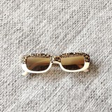 New square leopard print children's sunglasses macaron color fashionable trendy children's sunglasses color block sunglasses
