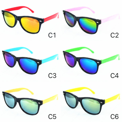 Cross border retro glasses, colorful rice nails, children's sunglasses, boys and girls, baby colored sunglasses gift 003