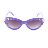 European and American New Personalized Diamond Children's Sunglasses Exquisite Cat Eye Sunglasses Water Diamond Children's Sunglasses 3077