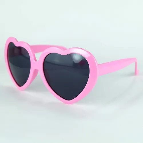 Children's candy colored love sunglasses with concave shape for boys and girls, candy glasses for graduation photos, props, sunglasses