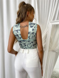 Amazon sloping shoulder slim fit European and American plaid pullover with white inner printed vest