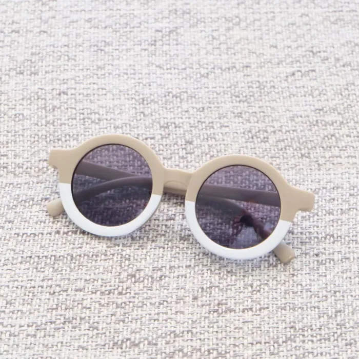Two color children's sunglasses, fashionable for boys and girls, sunglasses for babies, cute cartoon sun protection sunglasses