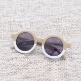 Two color children's sunglasses, fashionable for boys and girls, sunglasses for babies, cute cartoon sun protection sunglasses