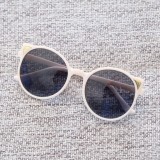 Children's retro cat eye sunglasses, new cute and fashionable baby glasses, girls' sunglasses 3258