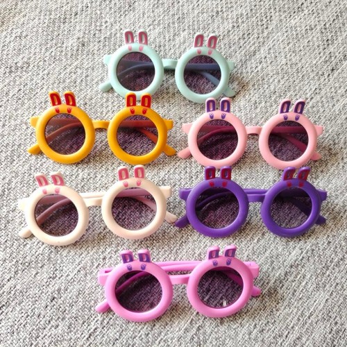 Korean version of little rabbit children's sunglasses, girl baby sunglasses, cute, silly, cute, fun, fashionable boy sunglasses