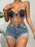 Summer cross-border supply of goods from Europe and America, new sexy nightclubs on AliExpress, exaggerated diamond chest chains