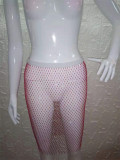 AliExpress Hot selling Nightclub Sexy European and American Women's Wear Shining Diamonds Handwoven Fishing Net Bikini Skirt