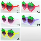 Cartoon Strawberry Children's Sunglasses with Pineapple Shape Decorative Sunglasses for Boys and Girls Strawberry Glasses 3001