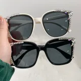 New GM sunglasses, female internet celebrity, same popular live broadcast, diamond studded sunglasses, fashionable and UV resistant sunglasses wholesale