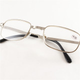 Floor stall zipper folding presbyopia glasses metal farsightedness glasses frame resin lenses presbyopia glasses