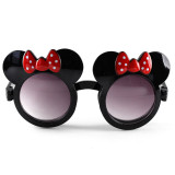 Cross border Mickey Children's Mirror Bow Sunglasses Baby Flip Sun Shade Sunglasses Flat Mirror 076