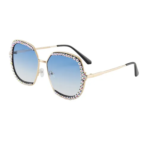 Cross border Cat's Eye Number European and American Water Diamond Women's Sunglasses Dot Diamond Sunglasses Sunglasses, Sunglasses, Cat's Eye Large Frame Retro