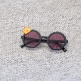 New Crown Children's Sunglasses Polygonal Sunglasses Trendy Round Frame Baby Boys and Girls Cool and Handsome Glasses 3253