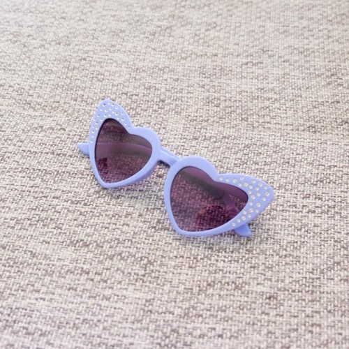 Children's Love Diamond Sunglasses Fashion Peach Heart Children's Sunglasses Personalized Handmade Sunglasses