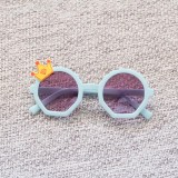 New Crown Children's Sunglasses Polygonal Sunglasses Trendy Round Frame Baby Boys and Girls Cool and Handsome Glasses 3253